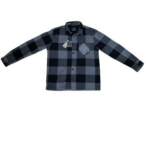 Nomad Black and Gray Checkered Shirt Jacket